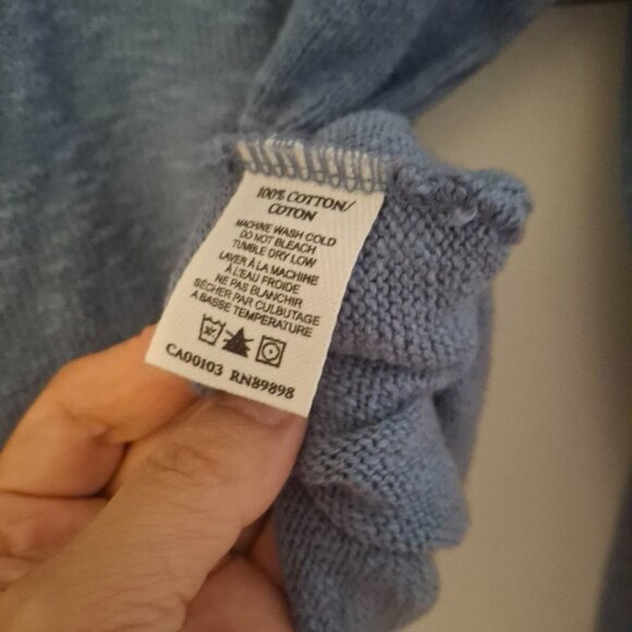 Cotton Country by Parkhurst Snow Day Turtle Neck Sweater in Grey Blue - Size M - Picture 6 of 10